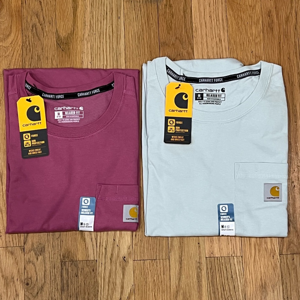 Carhartt Women’s Short Sleeve Force Relaxed Fit Midweight Pocket T-Shirts